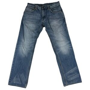 Artful Dodger Distressed Blue Jeans Men's Size 34 Tag 34x34‎ Actual 34x32